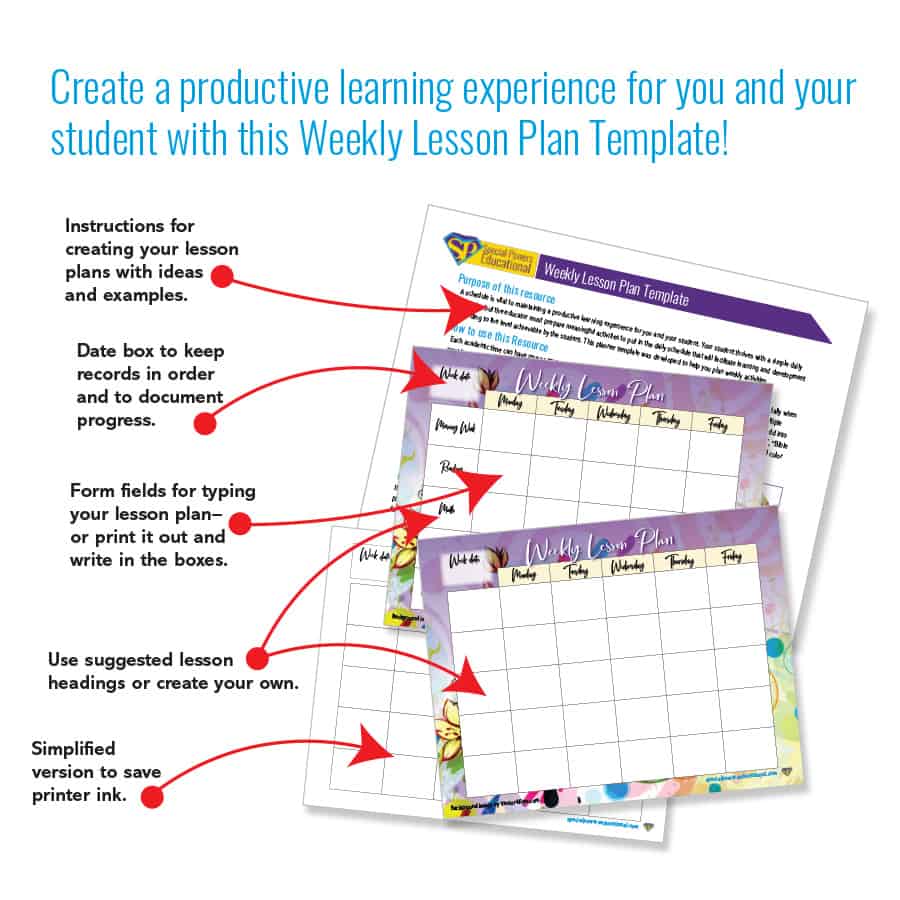 Weekly Lesson Planner, Educational Resources